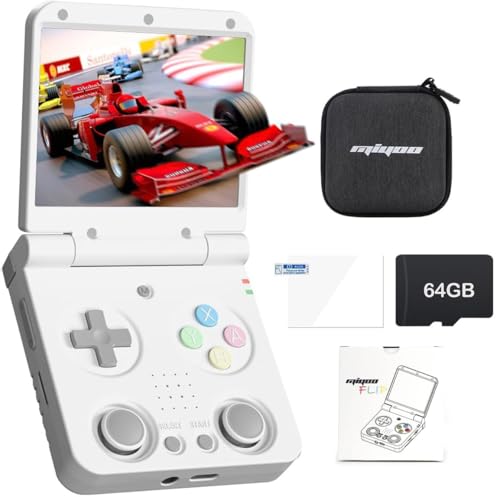 美品 Miyoo Flip V2 グレー 64GB SDカード・おまけ付き Amazon | Miyoo Flip V2レトロゲーム機、3.5インチIPSクラシック